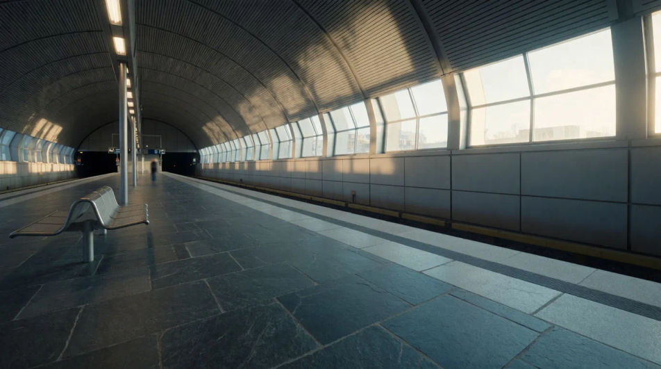 Set a scene on a station platform
