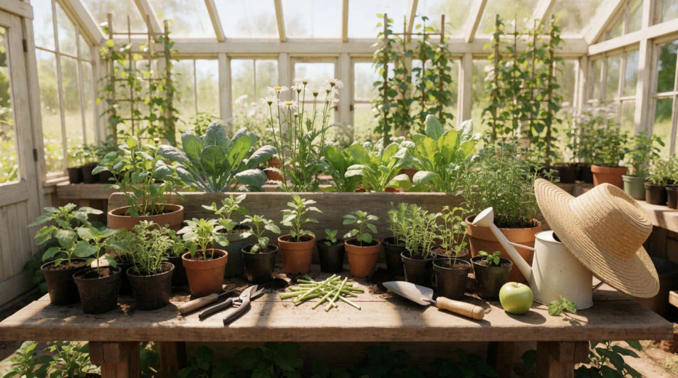 Set a garden or a greenhouse