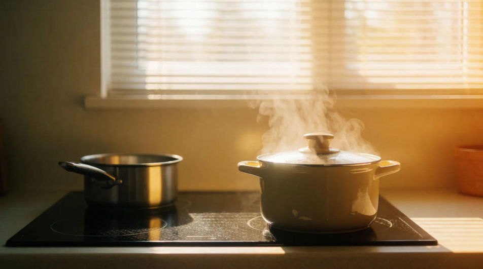 Fill a silent kitchen with a bubbling pot