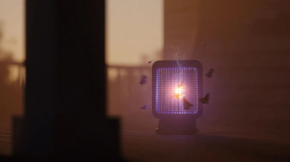 Set a summer evening with a bug zapper