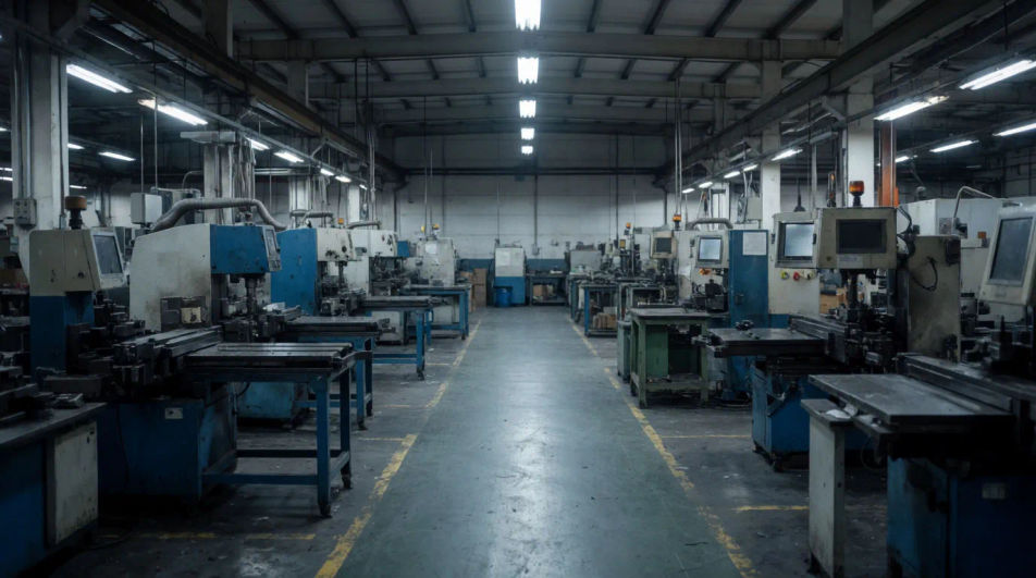 Fill a silent factory shot without music
