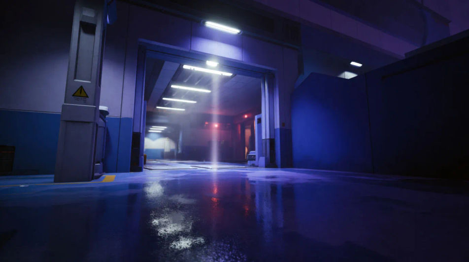 Set up a futuristic checkpoint