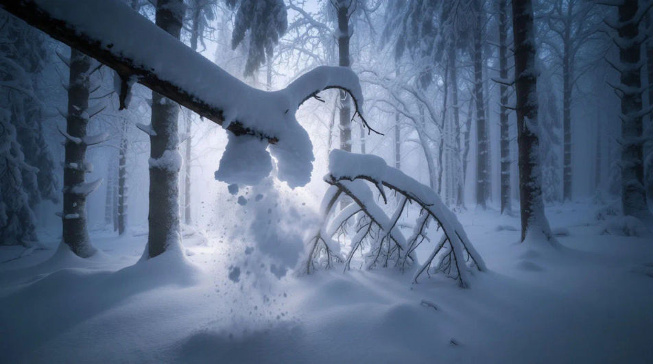 Mark the moment snow slides off