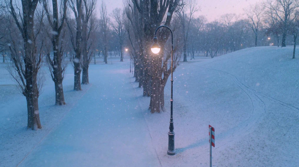 Fill a quiet shot with falling snow
