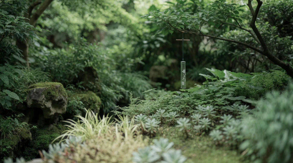 Fill a still garden shot without music