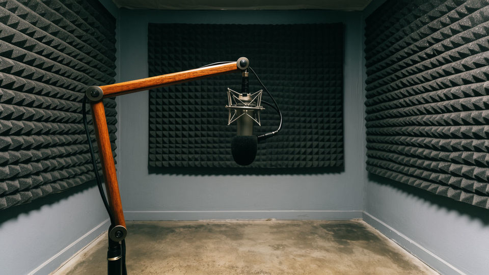 Imply a room the listener cannot see