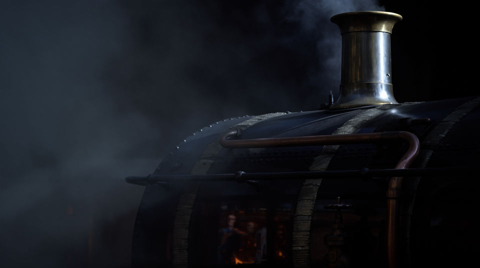 Put a railway beyond the edge of the shot