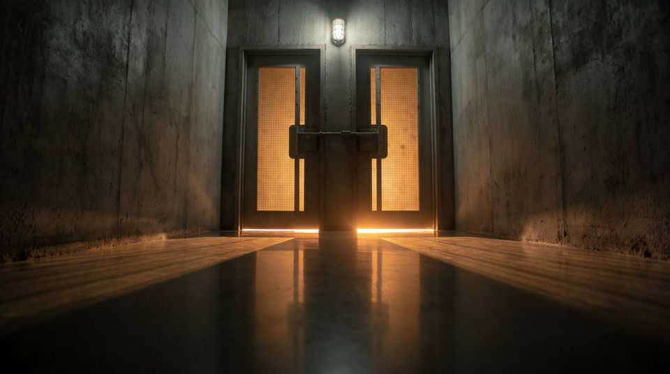 Put a game in progress behind a closed door