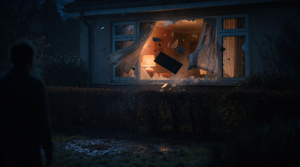 Land the moment something goes through a window