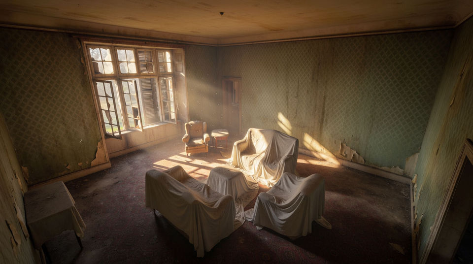 Tell the audience the house is old and empty