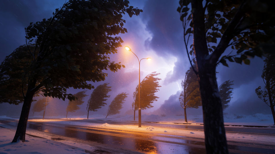 Tell the audience the storm is right on top of them