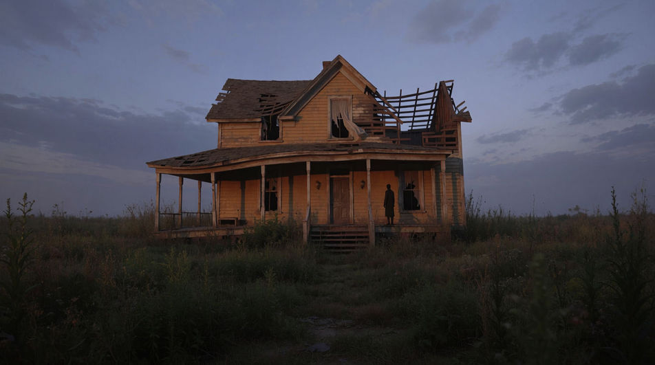Make a house sound abandoned from the first frame