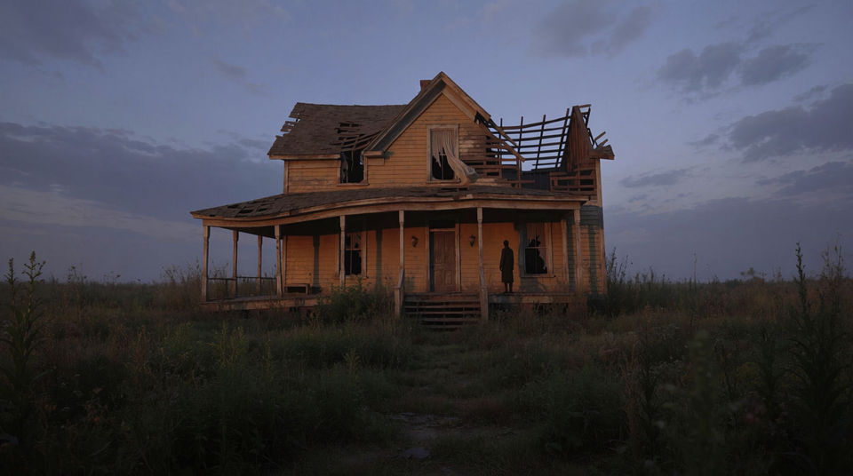 Make a house sound abandoned from the first frame