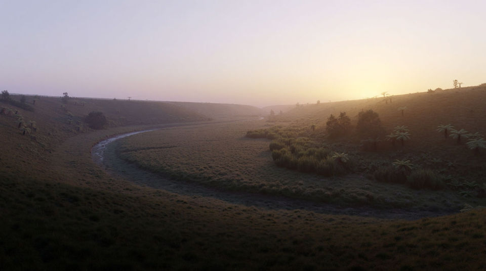 Hold a wide shot without reaching for music