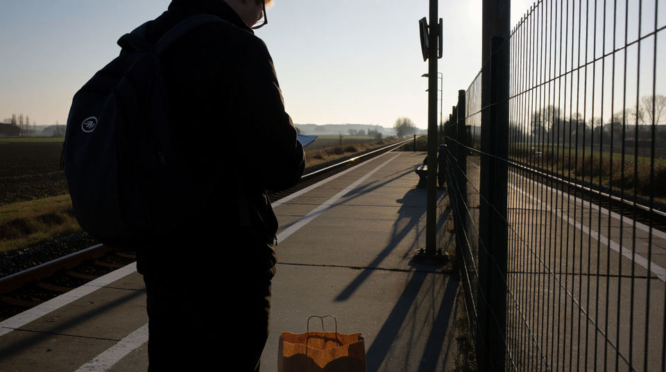 Catch the moment someone realises the train is coming