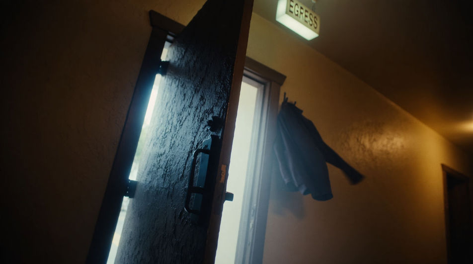 Punctuate the moment a door opens