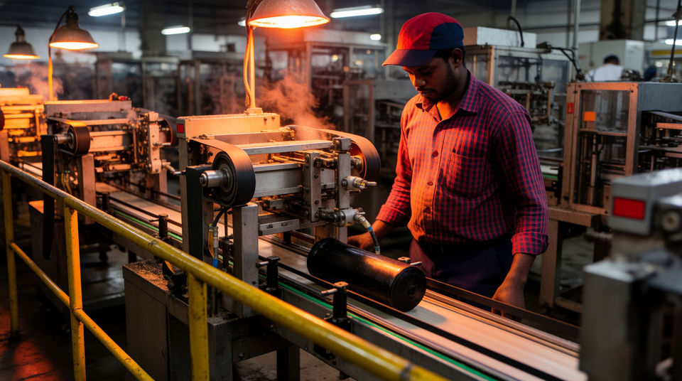 Land on a cut to the factory floor