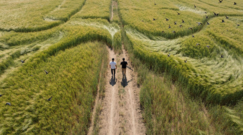 Fill a quiet field under dialogue