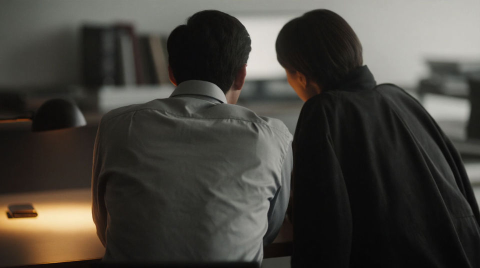 Sit under a desk conversation