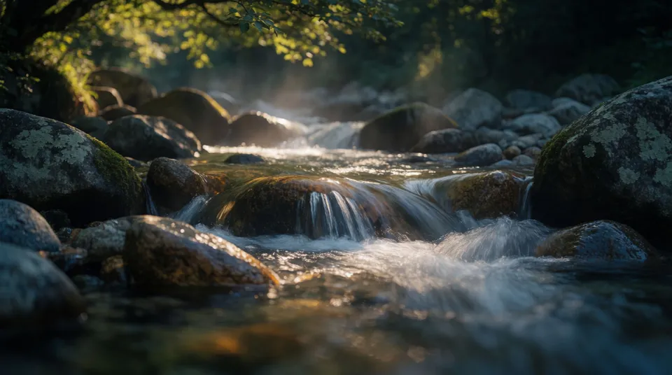 Moving water bed for Sound effects for documentaries