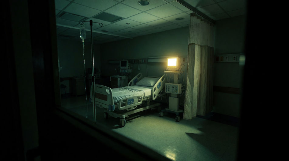 Let a monitor hold a hospital scene