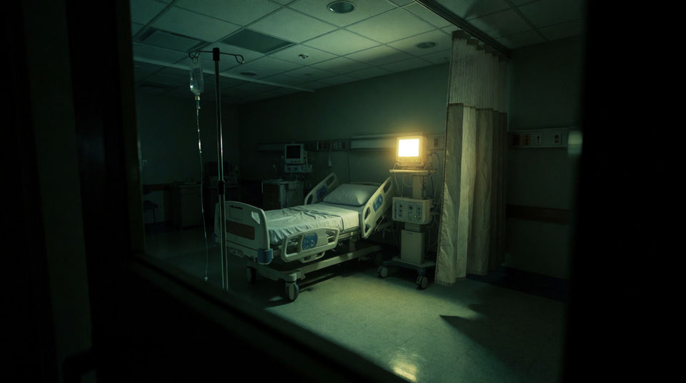 Let a monitor hold a hospital scene
