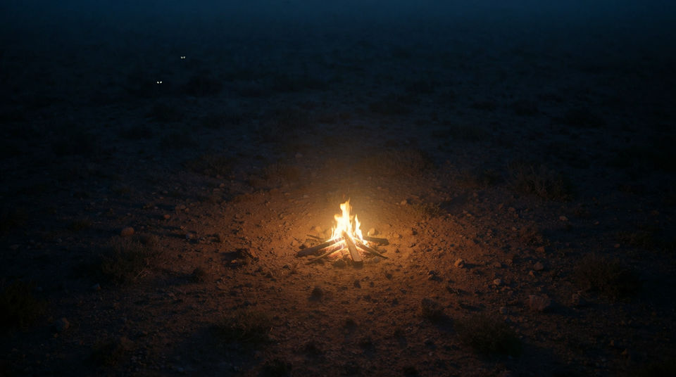 Put an animal just beyond the firelight