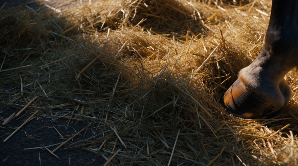 Let hay and purring hold a close shot