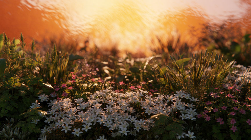Say the garden is warm and in flower