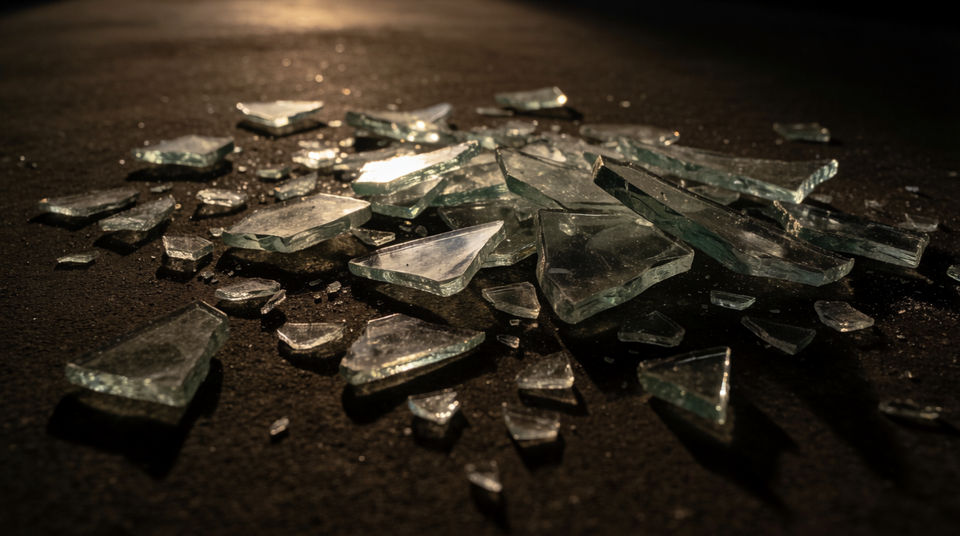 Let falling glass carry the aftermath