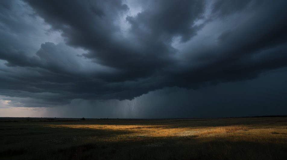 Warn that the weather is about to turn