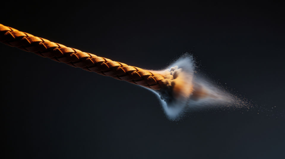 Let coiling leather hold a tense pause