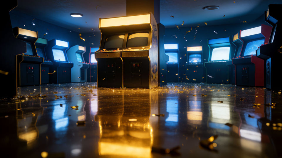 Machines playing to nobody in the corner