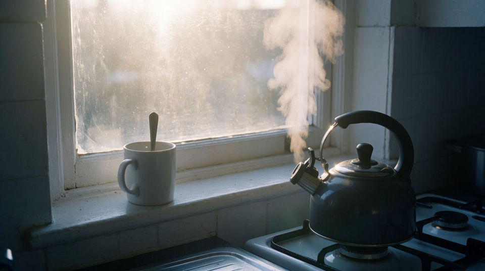A kitchen that has been cooking for hours