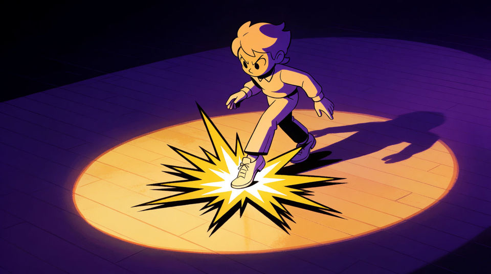 The step that gives someone away