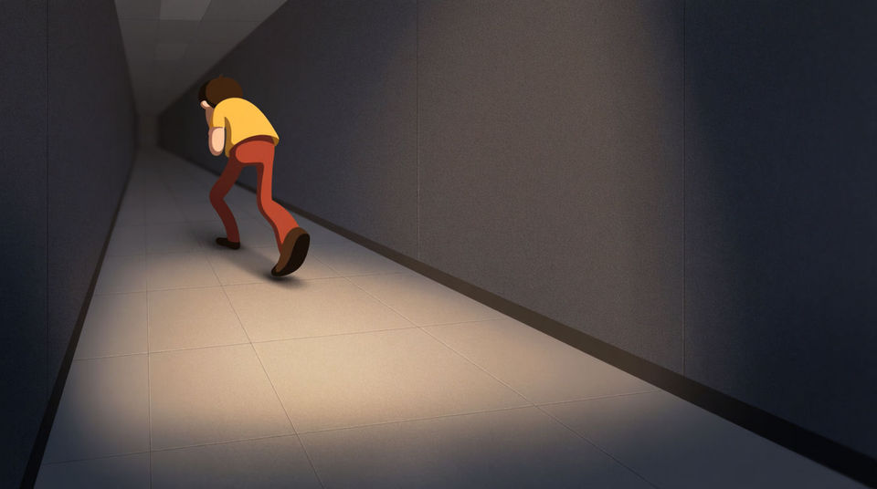 A corridor that feels like it's being sneaked down