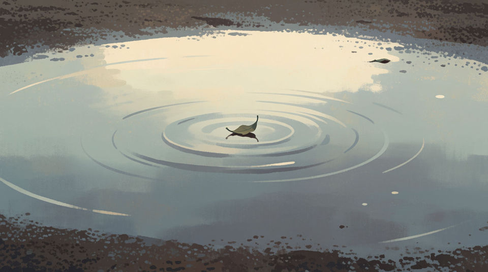 A pool scene running with no music under it
