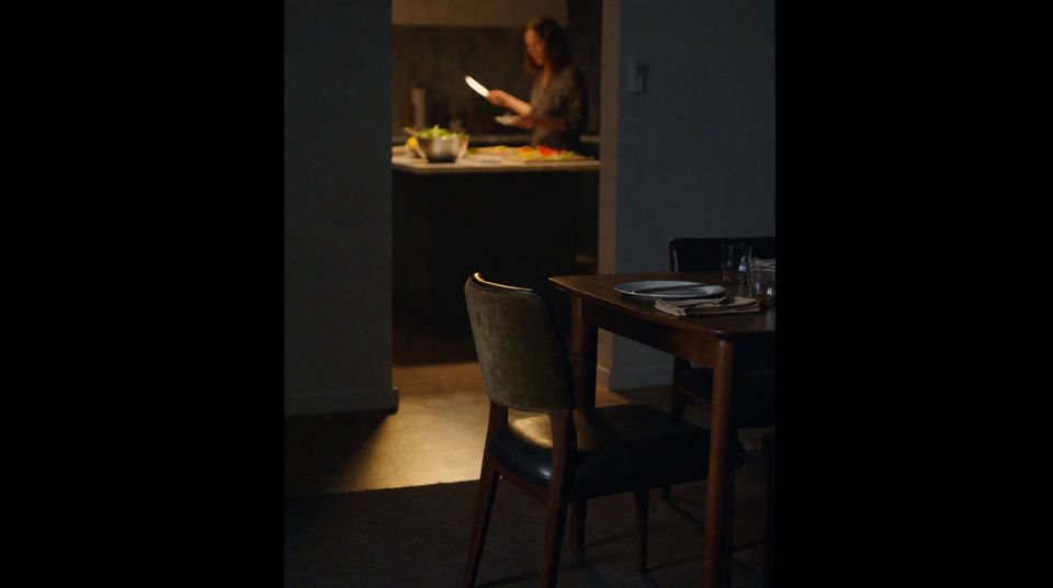 Someone is cooking in the next room