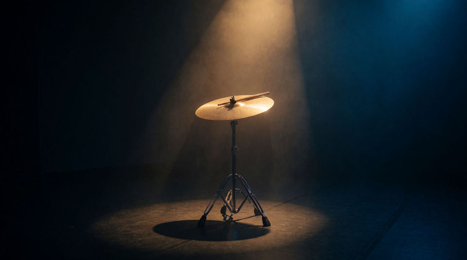 A drummer just out of frame