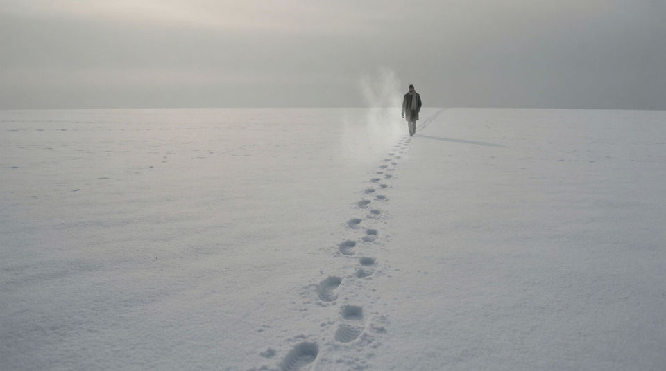 When a snowfield gives you no sound of its own