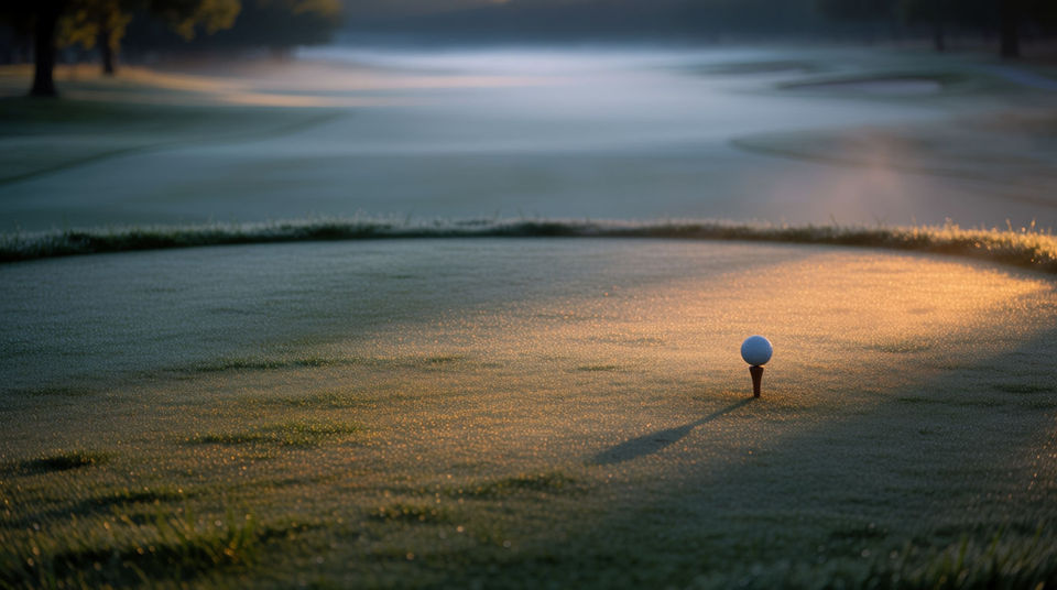 A quiet course early in the morning