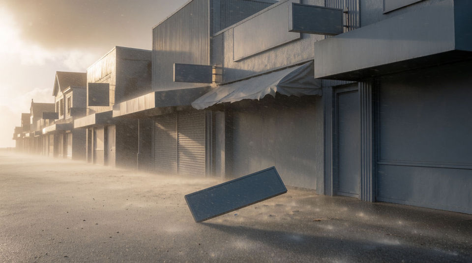 Hit the moment the roof gives way