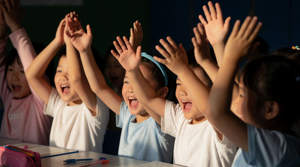 When a classroom shot has no sound of its own
