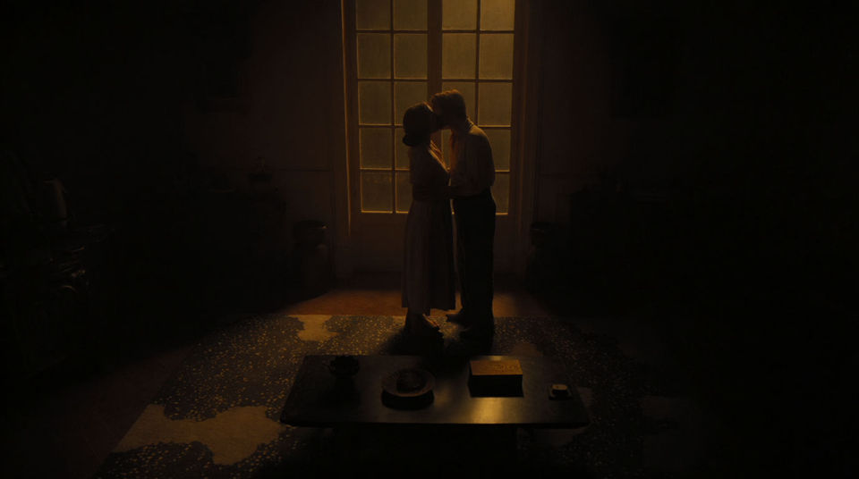 When two people are silent and the shot holds