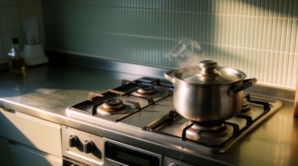 When a wide kitchen shot plays silent