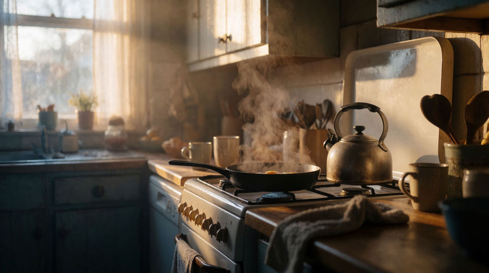 Morning in a house that's awake