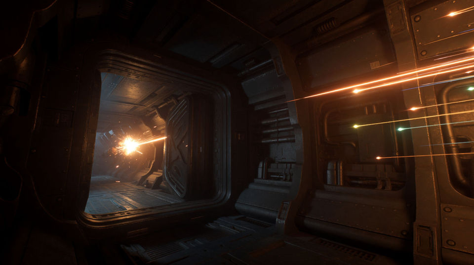 Fighting somewhere beyond the door