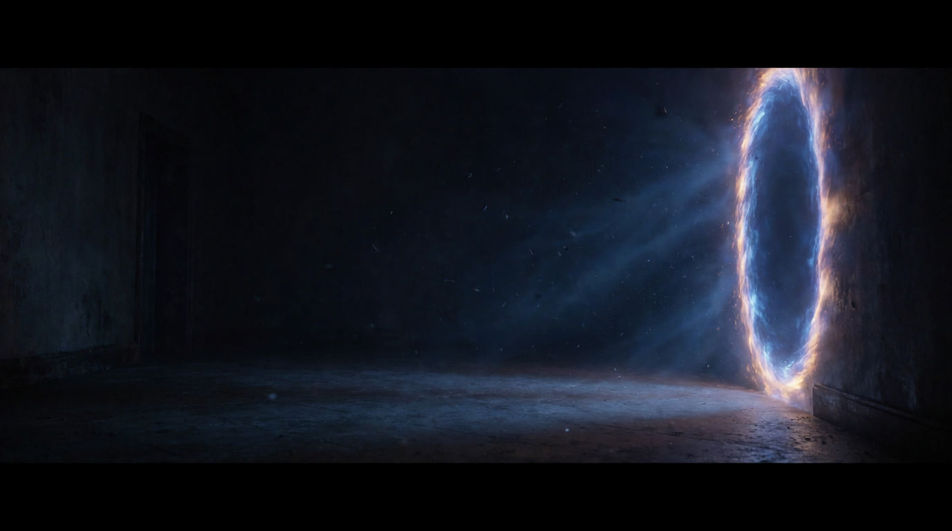 Magic going off just past the edge of frame