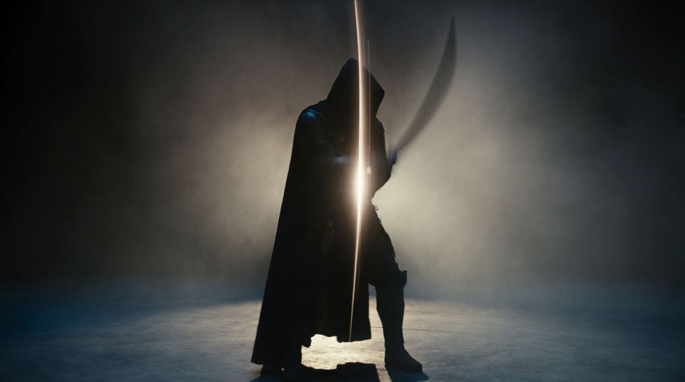 The frame where the blade meets the enemy
