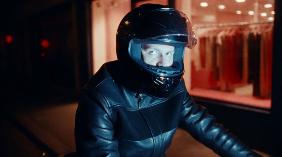 The rider twists the throttle